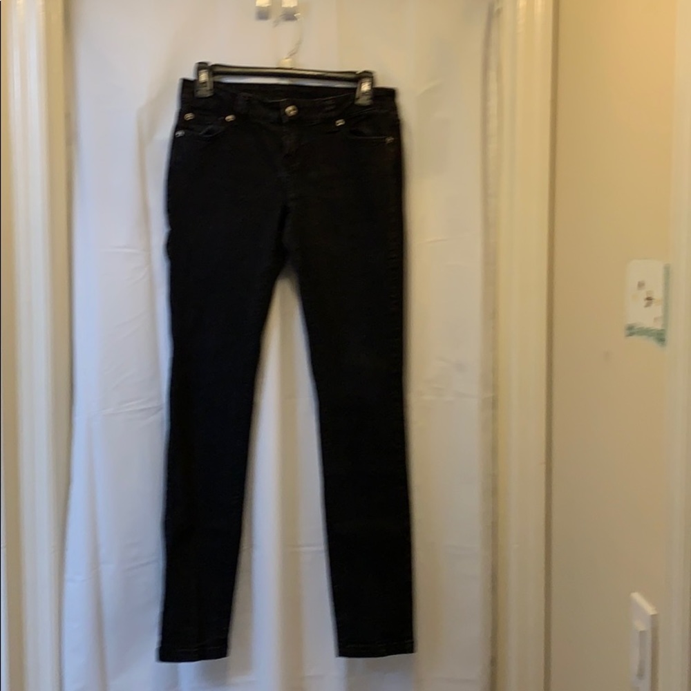 Blue Asphalt Sz 7 Black denim skinny jeans